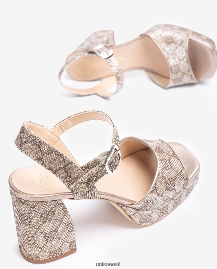 Unisa 88PPB4225 läikivast kangast laia kontsaga sandaal naised mood