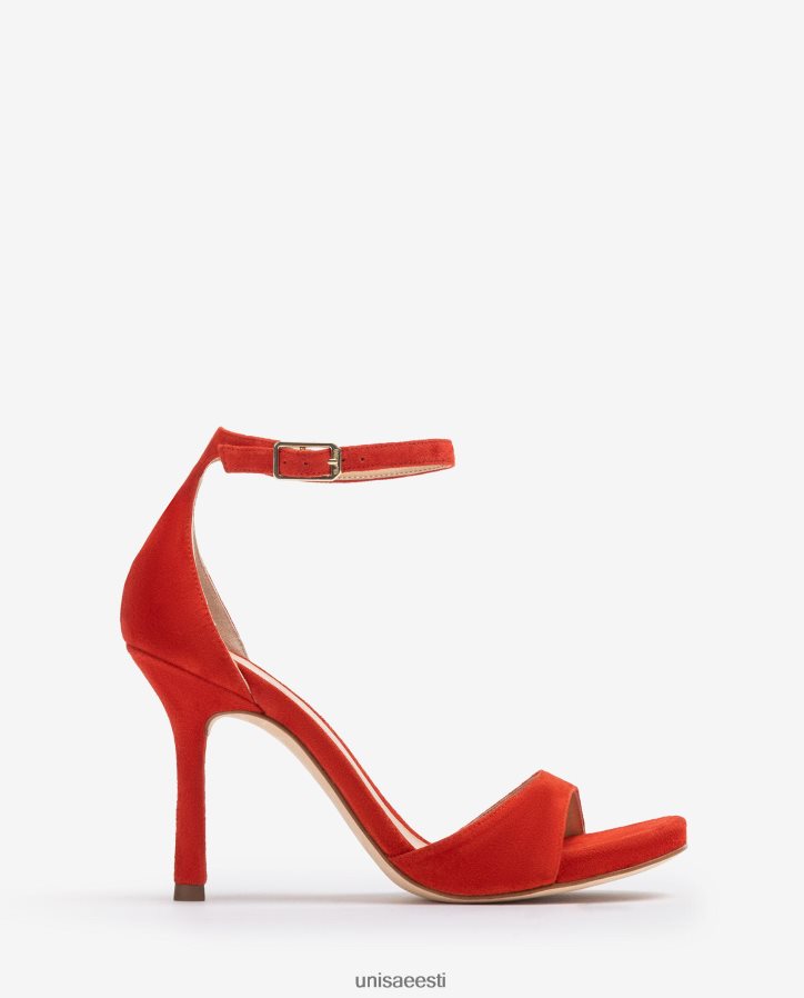 Unisa 88PPB422 kõrge kontsaga seemisnahast sandaal naised punane