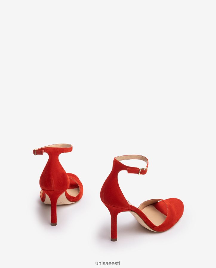 Unisa 88PPB422 kõrge kontsaga seemisnahast sandaal naised punane
