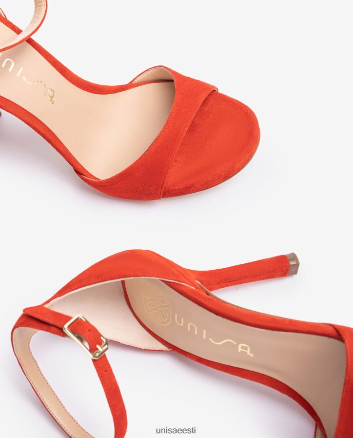 Unisa 88PPB422 kõrge kontsaga seemisnahast sandaal naised punane