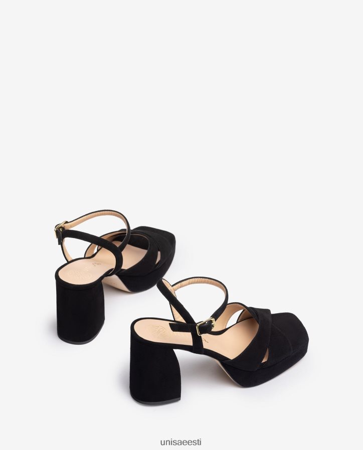 Unisa 88PPB4239 laia kontsaga sandaalid naised must