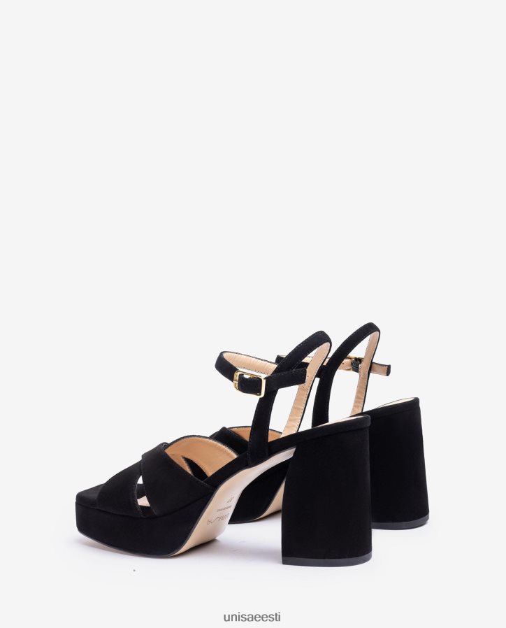 Unisa 88PPB4239 laia kontsaga sandaalid naised must