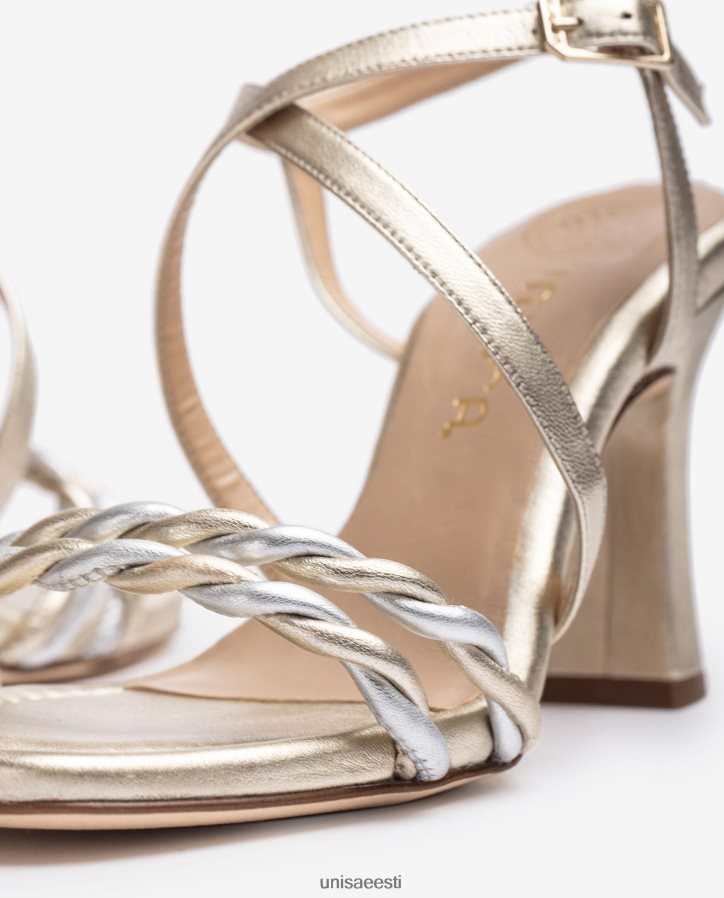 Unisa 88PPB4259 metallist rihmaga sandaal naised kullast