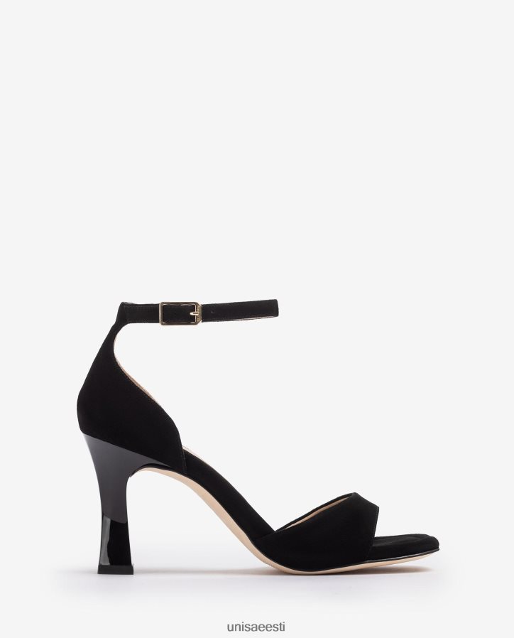Unisa 88PPB4260 seemisnahast d'orsay pahkluu rihmaga sandaal naised must