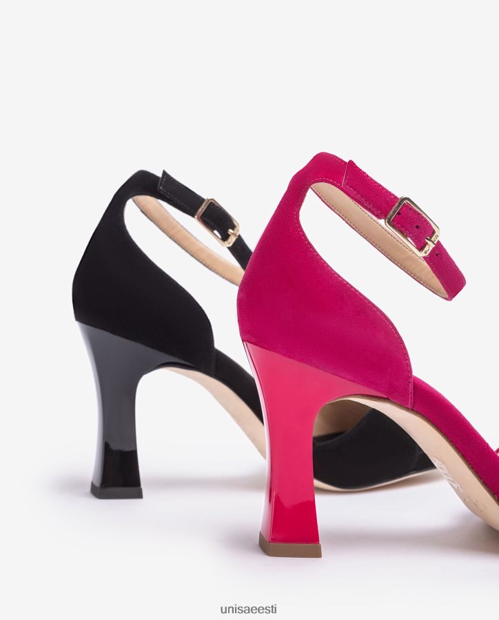 Unisa 88PPB4260 seemisnahast d'orsay pahkluu rihmaga sandaal naised must