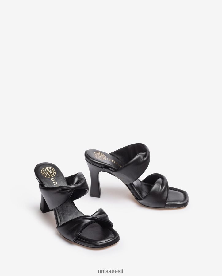 Unisa 88PPB4264 keeratava rihmaga sandaal naised must
