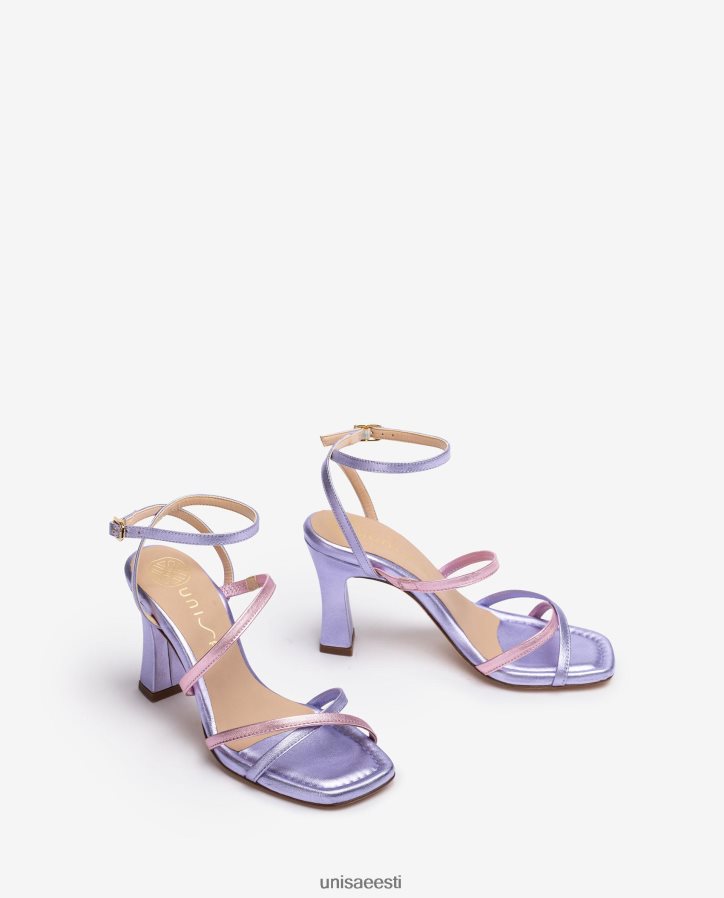 Unisa 88PPB4266 metallilise efektiga nahast rihmaga sandaal naised lilla
