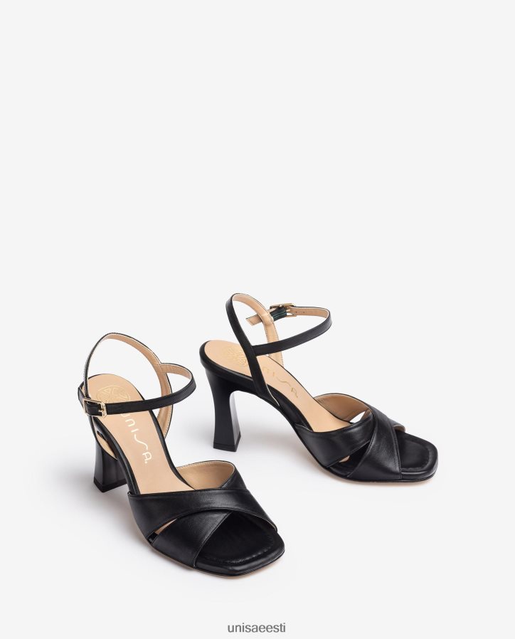 Unisa 88PPB4270 ristrihmaga sandaalid naised must