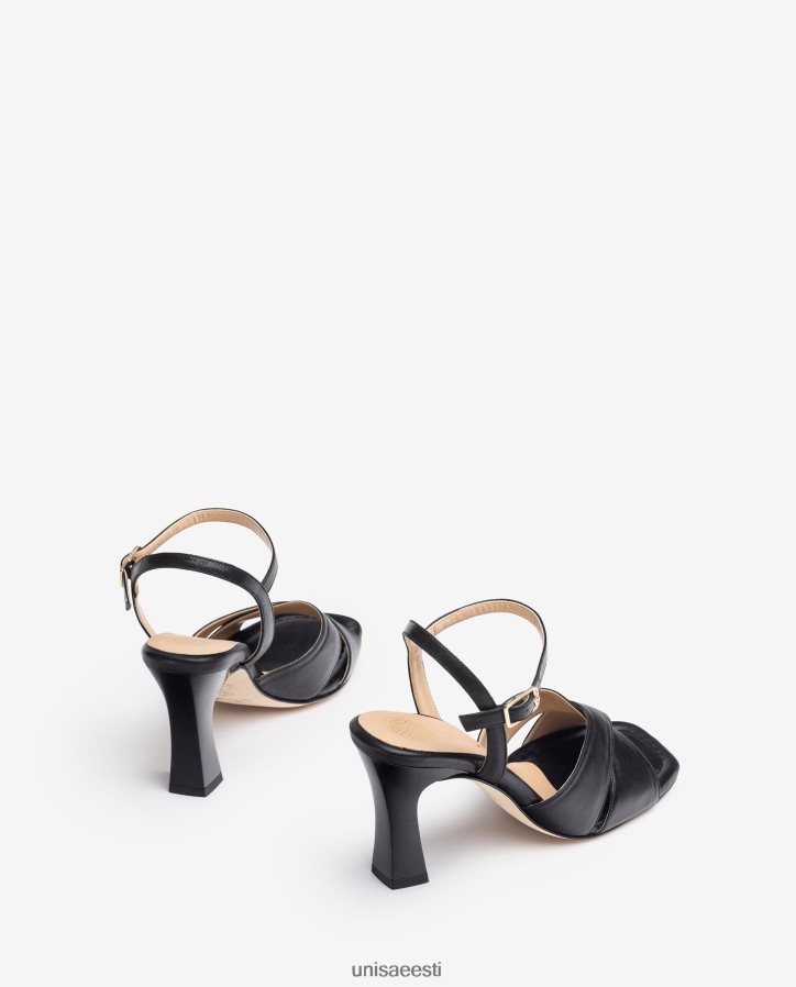 Unisa 88PPB4270 ristrihmaga sandaalid naised must