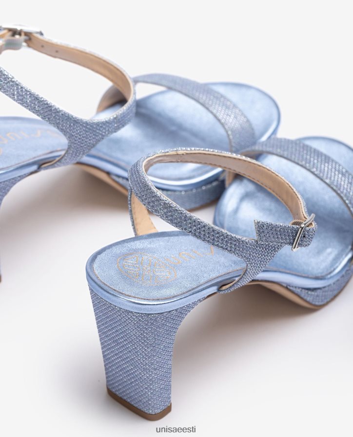 Unisa 88PPB4272 läikivast kangast sandaal naised sinine