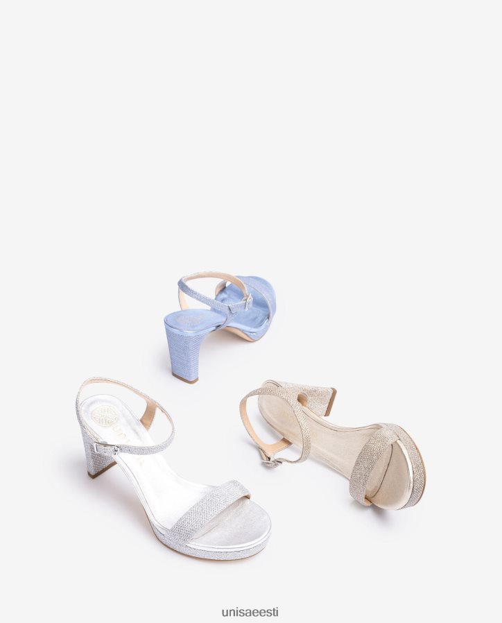 Unisa 88PPB4272 läikivast kangast sandaal naised sinine