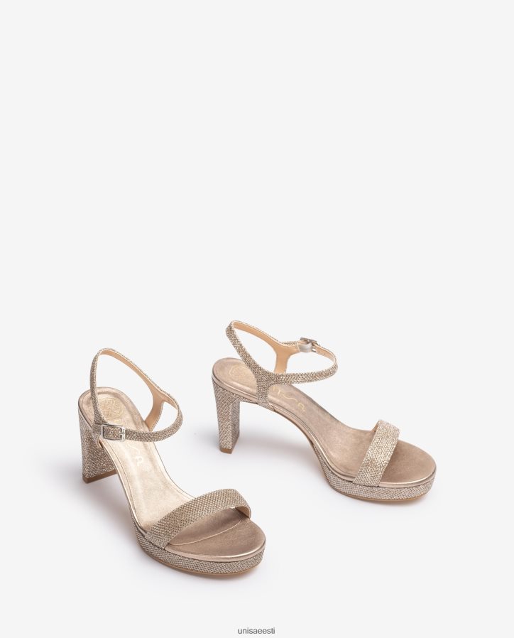 Unisa 88PPB4273 läikivast kangast sandaal naised pronksist