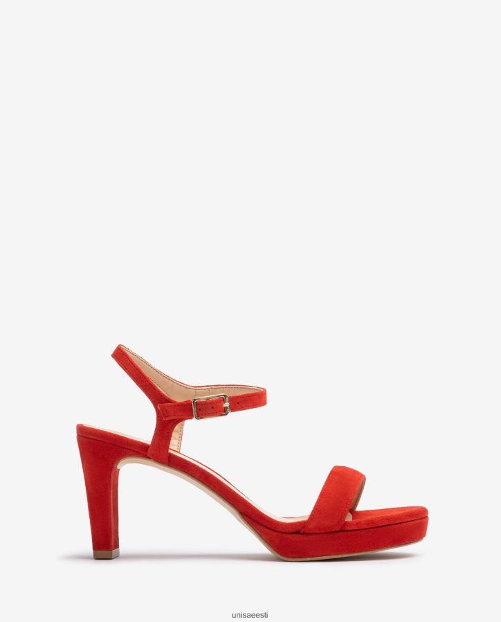 Unisa 88PPB4276 seemisnahast sandaal naised punane