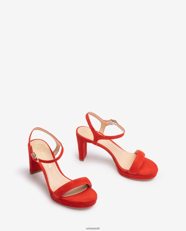 Unisa 88PPB4276 seemisnahast sandaal naised punane