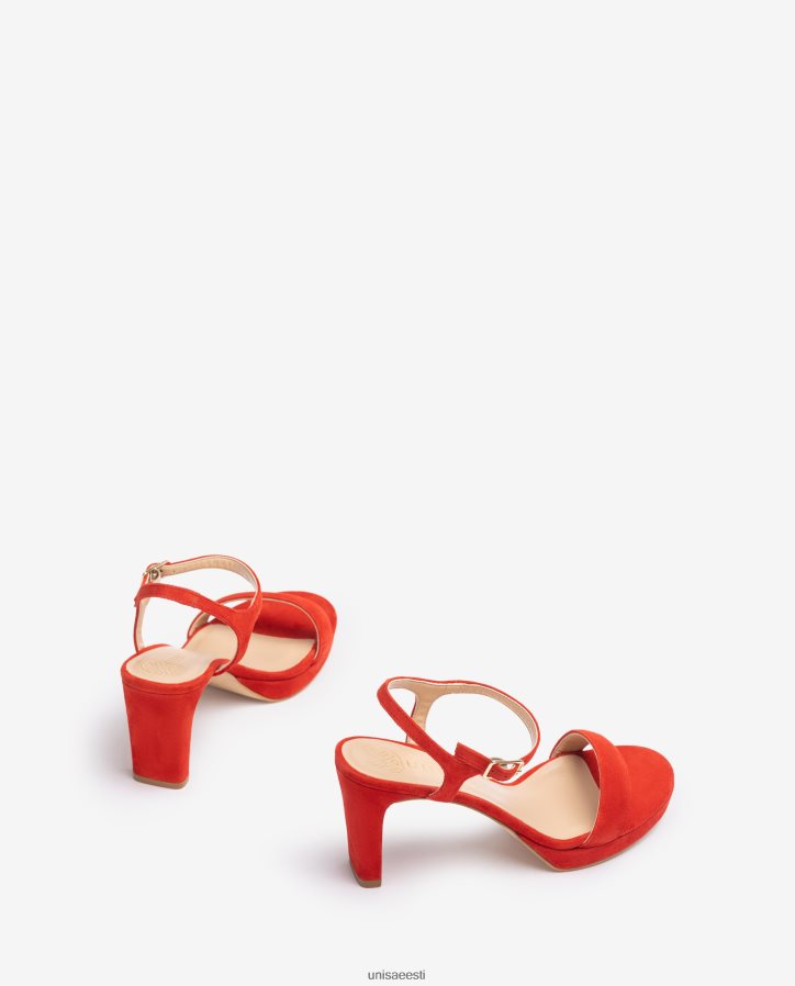 Unisa 88PPB4276 seemisnahast sandaal naised punane