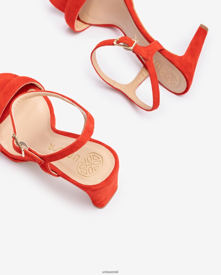 Unisa 88PPB4276 seemisnahast sandaal naised punane