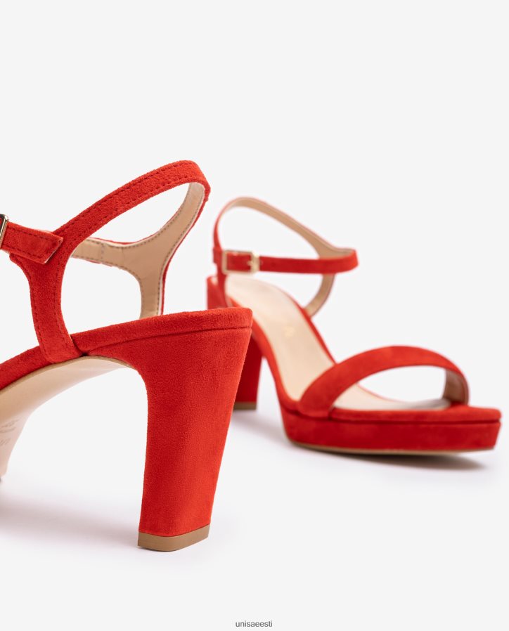Unisa 88PPB4276 seemisnahast sandaal naised punane