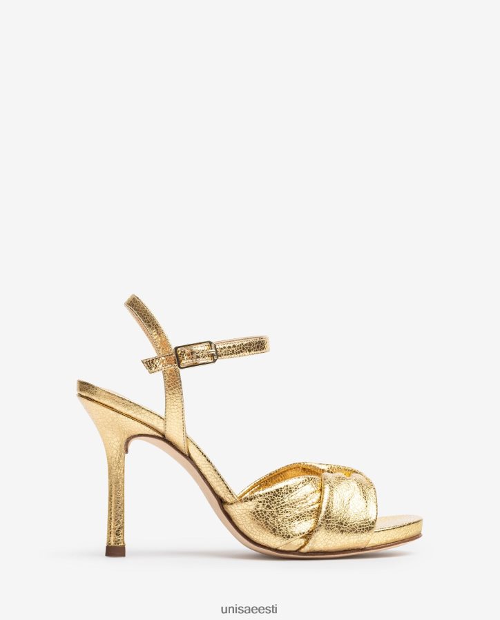 Unisa 88PPB4287 crossover vamp kõrge kontsaga sandaalid naised kullast