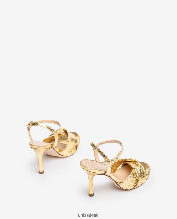 Unisa 88PPB4287 crossover vamp kõrge kontsaga sandaalid naised kullast