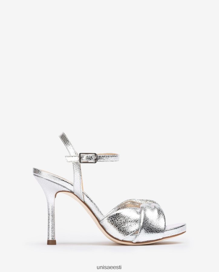 Unisa 88PPB4288 crossover vamp kõrge kontsaga sandaalid naised hõbedane