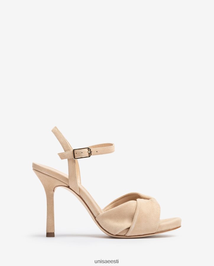 Unisa 88PPB4290 crossover vamp kõrge kontsaga sandaalid naised beež