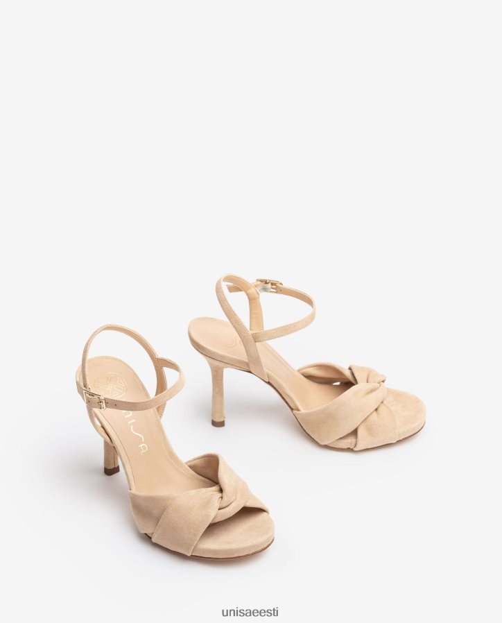Unisa 88PPB4290 crossover vamp kõrge kontsaga sandaalid naised beež