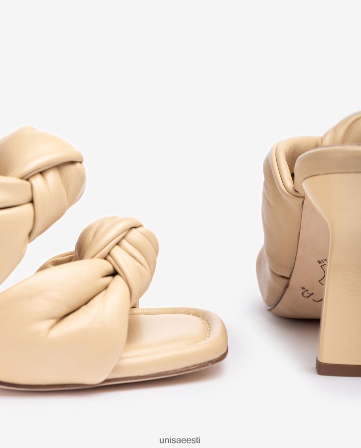 Unisa 88PPB4302 sõlmedega nahast sandaalid naised beež