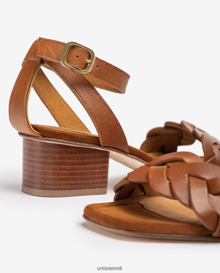 Unisa 88PPB4306 dekoratiivse perforatsiooniga sandaal vampil naised pruun