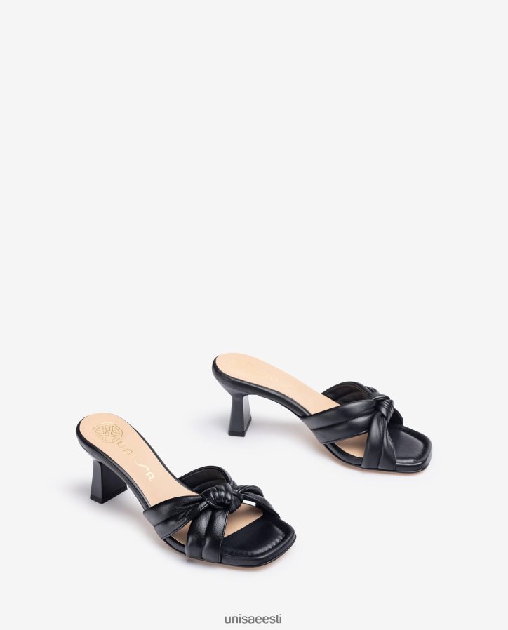 Unisa 88PPB4307 sõlmitud rihmaga sandaal naised must