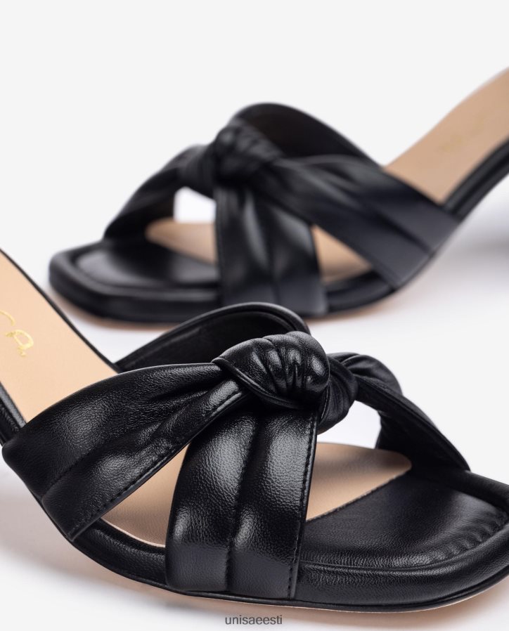 Unisa 88PPB4307 sõlmitud rihmaga sandaal naised must