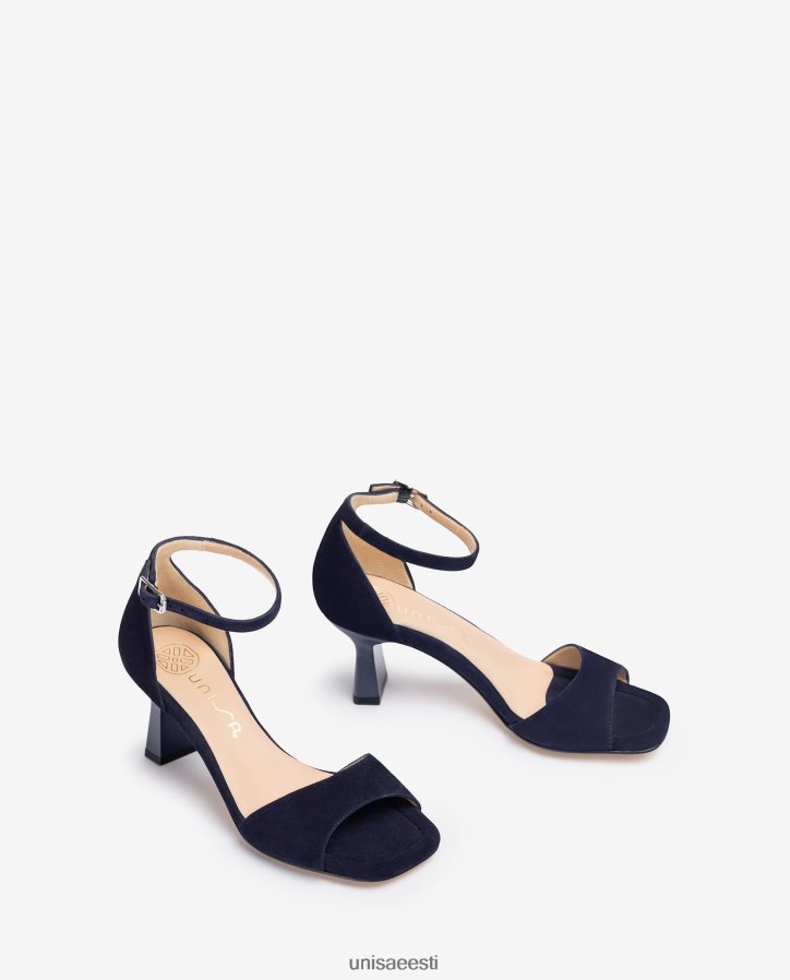 Unisa 88PPB4364 geomeetrilise kontsaga seemisnahast sandaal naised sinine