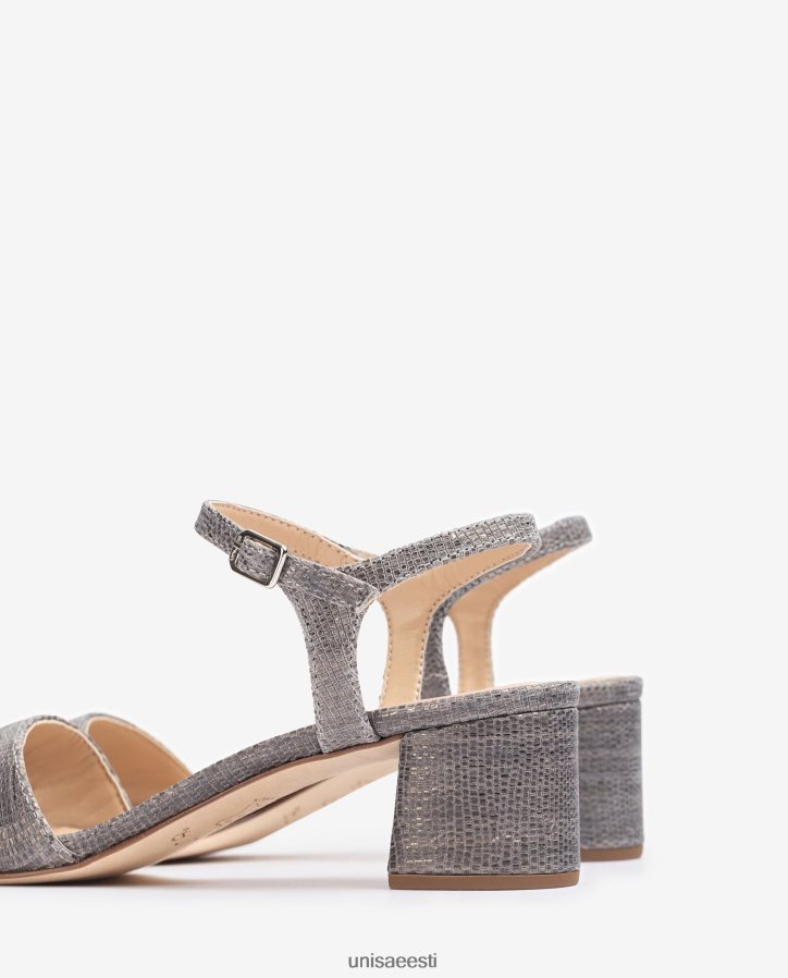 Unisa 88PPB4367 metallist efektiga seemisnahast sandaalid laia kontsaga naised graatsiline