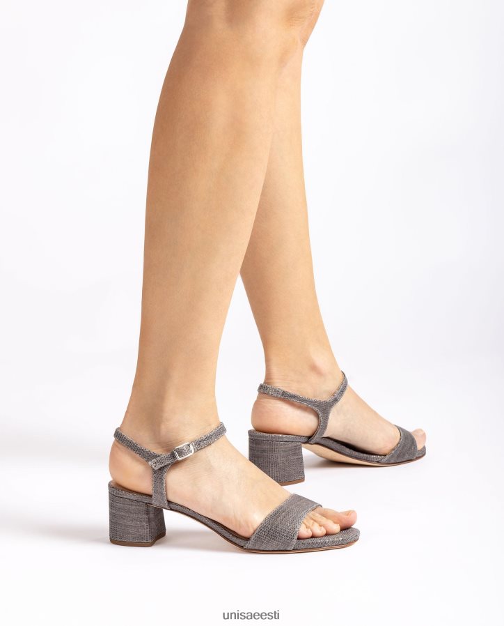 Unisa 88PPB4367 metallist efektiga seemisnahast sandaalid laia kontsaga naised graatsiline