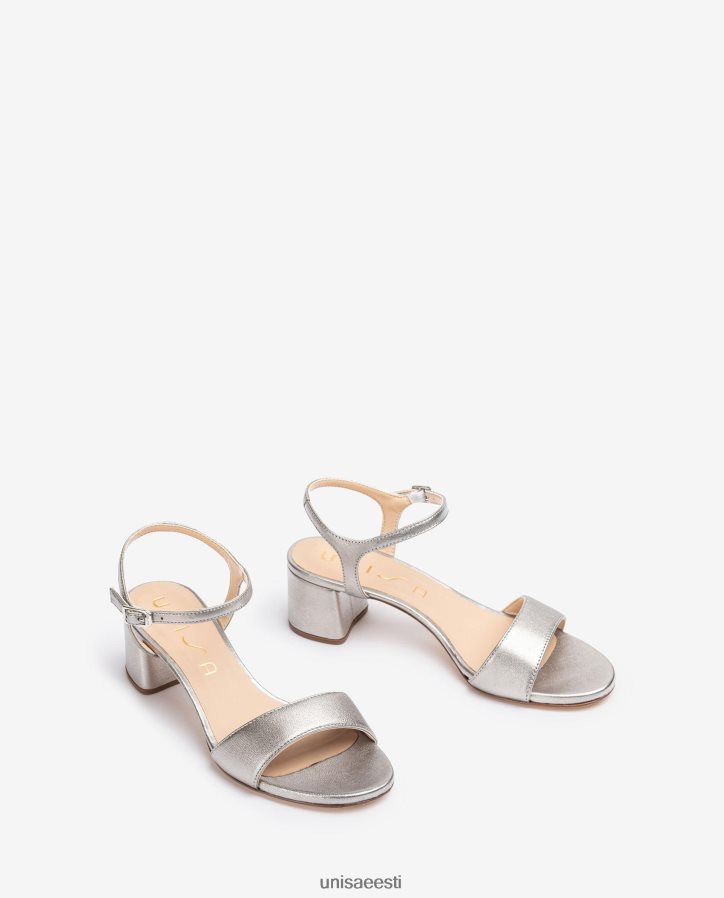 Unisa 88PPB4368 laia kontsaga metallist efektiga nahast sandaalid naised graatsiline