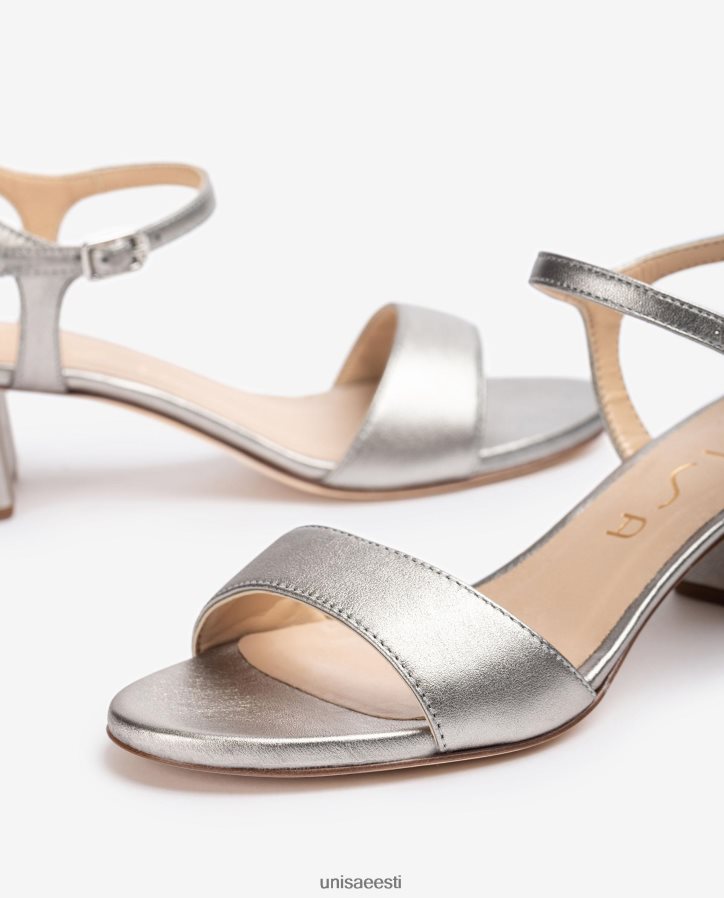 Unisa 88PPB4368 laia kontsaga metallist efektiga nahast sandaalid naised graatsiline