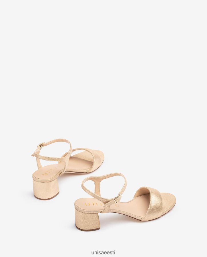 Unisa 88PPB4372 metallist efektiga seemisnahast sandaalid laia kontsaga naised mood