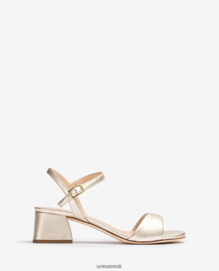 Unisa 88PPB437 laia kontsaga sandaalid naised kullast