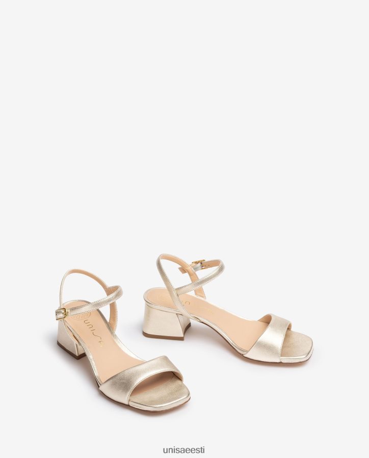 Unisa 88PPB437 laia kontsaga sandaalid naised kullast