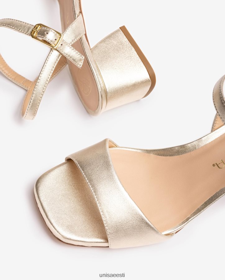 Unisa 88PPB437 laia kontsaga sandaalid naised kullast