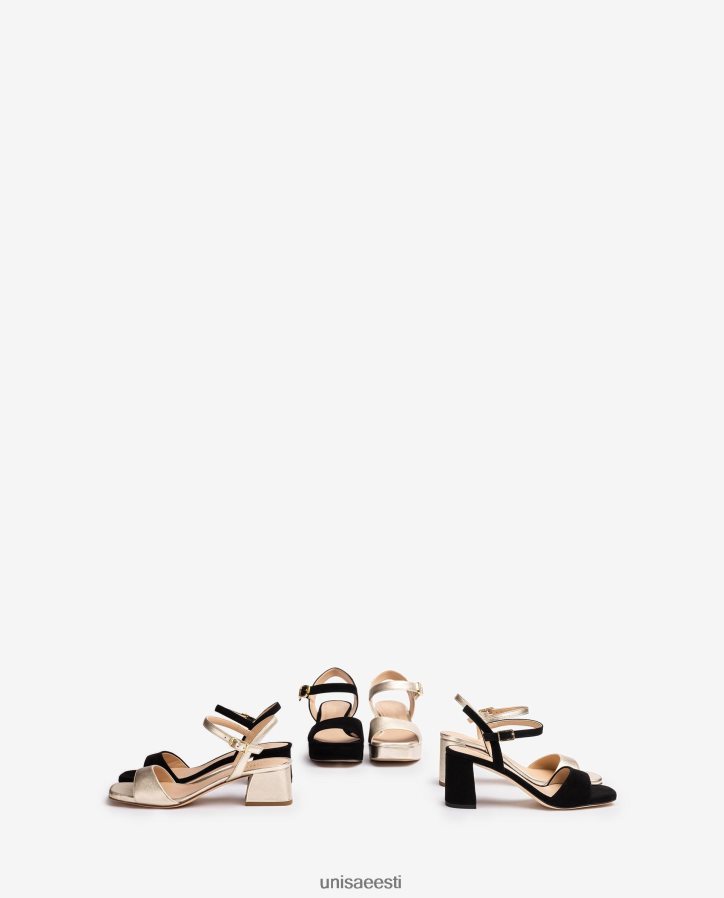 Unisa 88PPB437 laia kontsaga sandaalid naised kullast