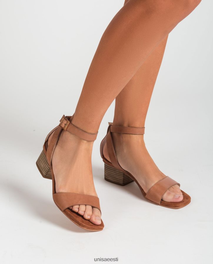 Unisa 88PPB4380 laia kontsaga sandaalid naised pruun