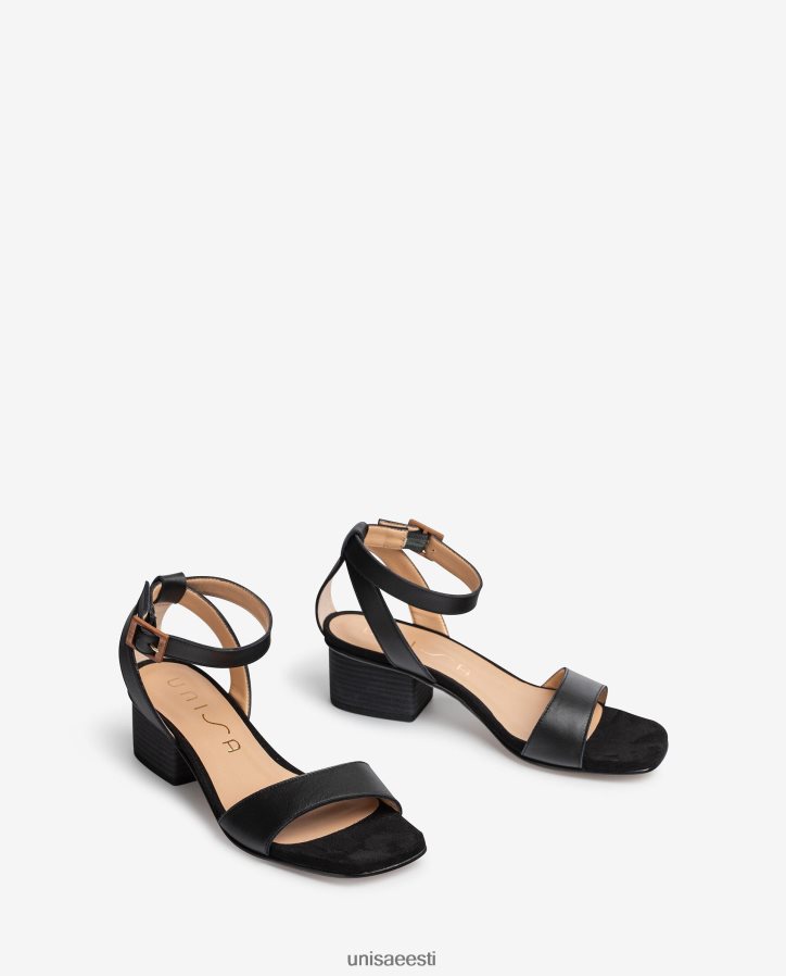 Unisa 88PPB4381 laia kontsaga sandaalid naised must