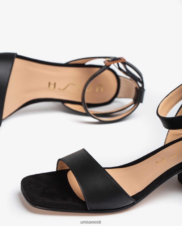 Unisa 88PPB4381 laia kontsaga sandaalid naised must