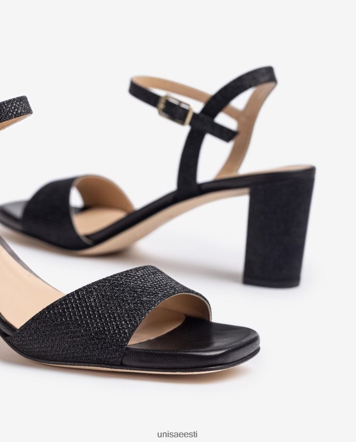 Unisa 88PPB4392 kandilise varbaga sandaalid naised must