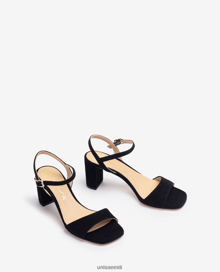 Unisa 88PPB4416 kandilise talla sandaal naised must