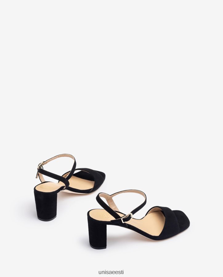 Unisa 88PPB4416 kandilise talla sandaal naised must