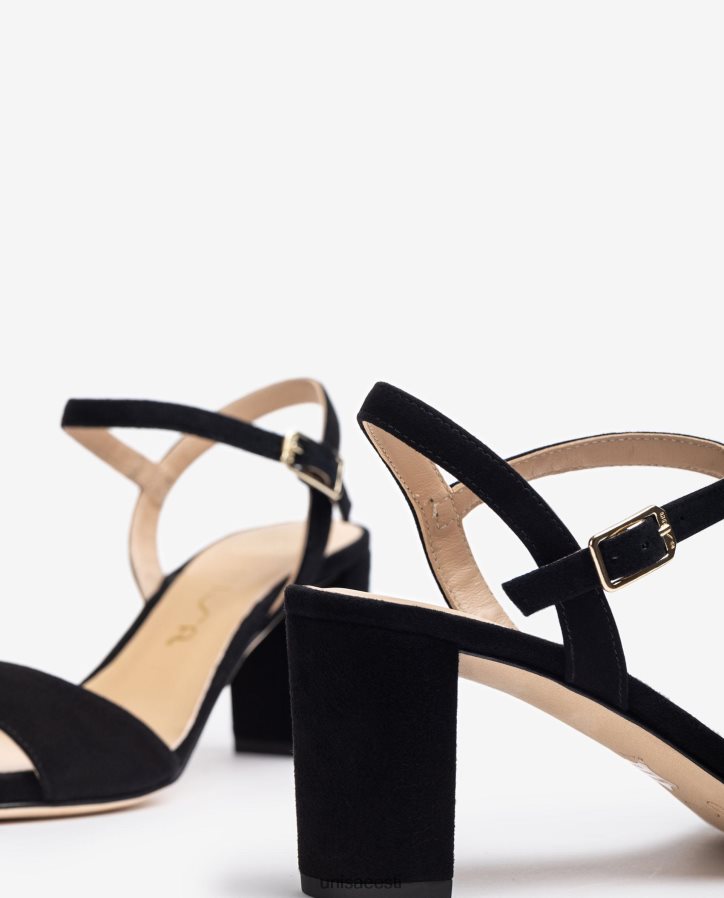 Unisa 88PPB4416 kandilise talla sandaal naised must