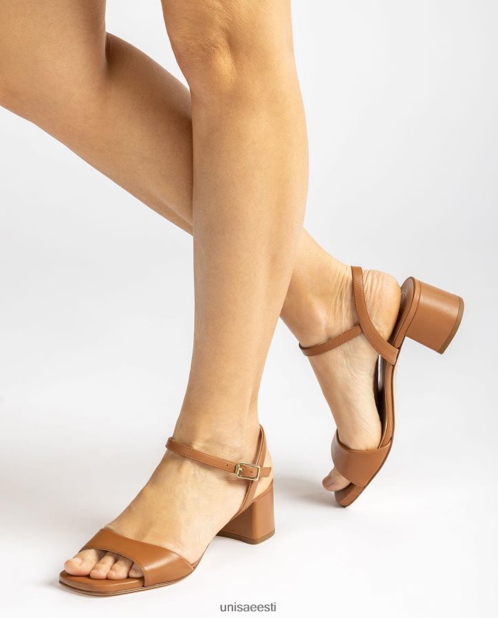 Unisa 88PPB4433 laia kontsaga sandaalid naised pruun