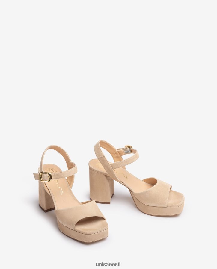Unisa 88PPB465 laia kontsaga seemisnahast sandaal naised beež