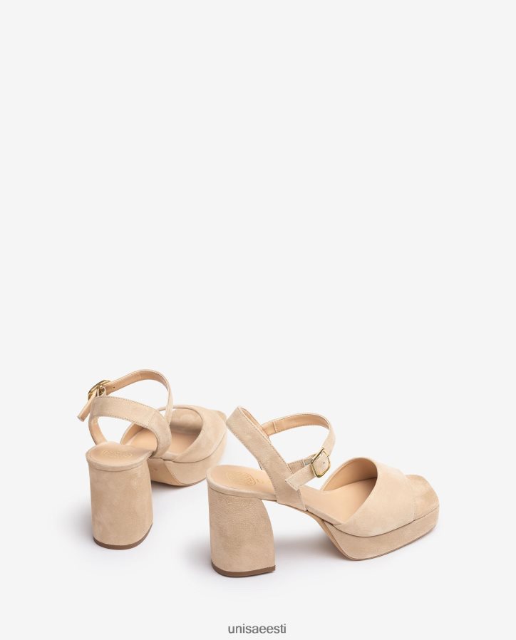 Unisa 88PPB465 laia kontsaga seemisnahast sandaal naised beež